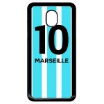 Coque pour smartphone - equipe maillot marseille - compatible avec samsung galaxy j3 (2018) - plastique ...