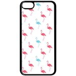 Coque pour smartphone - flamand rose - compatible avec apple ipod touch 6 - plastique - bord noir