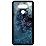 Coque pour smartphone - flocon de neige eau - compatible avec lg g6 - plastique - bord noir