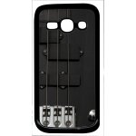 Coque pour smartphone - guitare 1 - compatible avec samsung galaxy ace 3 - plastique - bord noir