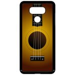 Coque pour smartphone - guitare - compatible avec lg g6 - plastique - bord noir