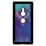 Coque pour smartphone - hyper animals space cerf - compatible avec sony xperia xz2 - plastique - bord ...