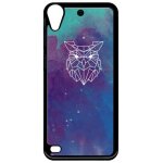 Coque pour smartphone - hyper animals space chouette - compatible avec htc desire 530 - plastique - bord ...