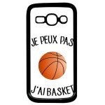 Coque pour smartphone - je peux pas j ai basket fond blanc - compatible avec samsung galaxy ace 3 - plastique ...