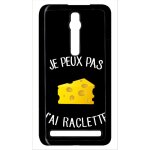 Coque pour smartphone - je peux pas j ai raclette fond noir - compatible avec asus zenfone 2 ze551ml ...