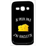Coque pour smartphone - je peux pas j ai raclette fond noir - compatible avec samsung galaxy ace 3 - ...