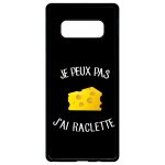 Coque pour smartphone - je peux pas j ai raclette fond noir - compatible avec samsung galaxy note 8. ...