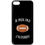 Coque pour smartphone - je peux pas j ai rugby ballon fond noir - compatible avec apple ipod touch 6 ...