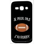 Coque pour smartphone - je peux pas j ai rugby ballon fond noir - compatible avec samsung galaxy ace ...