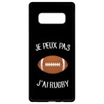 Coque pour smartphone - je peux pas j ai rugby ballon fond noir - compatible avec samsung galaxy note ...