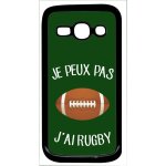 Coque pour smartphone - je peux pas j ai rugby ballon fond vert - compatible avec samsung galaxy ace ...