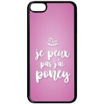 Coque pour smartphone - je peux pas jai poney fond rose pale - compatible avec apple ipod touch 6 - plastique ...
