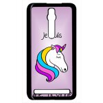 Coque pour smartphone - je suis une licorne fond violet - compatible avec asus zenfone 2 ze551ml - plastique ...