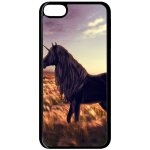Coque pour smartphone - licorne - compatible avec apple ipod touch 6 - plastique - bord noir