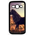 Coque pour smartphone - licorne - compatible avec samsung galaxy ace 3 - plastique - bord noir