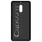 Coque pour smartphone - logo crossfit - compatible avec nokia 6 (2018) - plastique - bord noir
