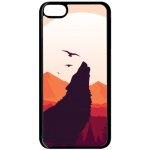 Coque pour smartphone - loup la pleine lune - compatible avec apple ipod touch 6 - plastique - bord noir ... Coque pour smartphone - loup la pleine lune - compatible avec apple ipod touch 6 - plastique - bord noir ...