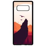 Coque pour smartphone - loup la pleine lune - compatible avec samsung galaxy note 8. 0 - plastique - ...