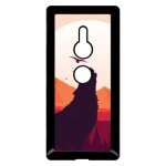 Coque pour smartphone - loup la pleine lune - compatible avec sony xperia xz2 - plastique - bord noir ...