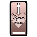 Coque pour smartphone - maman d amour dgrad de rose - compatible avec asus zenfone 2 ze551ml - plastique ...