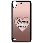 Coque pour smartphone - maman d amour dgrad de rose - compatible avec htc desire 530 - plastique - bord ...