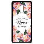 Coque pour smartphone - super maman - compatible avec nokia 6 (2018) - plastique - bord noir