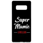 Coque pour smartphone - super mamie la meilleure fond noir - compatible avec samsung galaxy note 8. 0 ...