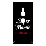 Coque pour smartphone - super mamie la meilleure fond noir - compatible avec sony xperia xz2 - plastique ...