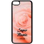 Coque pour smartphone - super mamie la meilleure fond de roses - compatible avec apple ipod touch 6 - ...