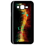 Coque pour smartphone - musique note multicolor - compatible avec samsung galaxy j7 - plastique - bord ...