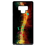 Coque pour smartphone - musique note multicolor - compatible avec samsung galaxy note9 - plastique - ...