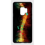 Coque pour smartphone - musique note multicolor - compatible avec samsung galaxy s9 - plastique - bord ...
