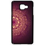 Coque pour smartphone - oriental fond mauve et or - compatible avec samsung galaxy a7 (2016) - plastique ...