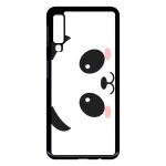 Coque pour smartphone - panda - compatible avec samsung galaxy a7 (2018) - plastique - bord noir
