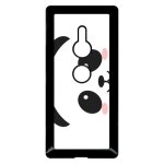 Coque pour smartphone - panda - compatible avec sony xperia xz2 - plastique - bord noir