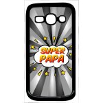 Coque pour smartphone - super papa fond graphique gris - compatible avec samsung galaxy ace 3 - plastique ...