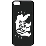Coque pour smartphone - papa ours fond noir - compatible avec apple ipod touch 6 - plastique - bord noir ...