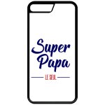 Coque pour smartphone - super papa le seul fond blanc - compatible avec apple iphone x - plastique - ...