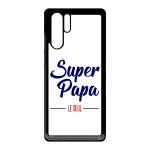 Coque pour smartphone - super papa le seul fond blanc - compatible avec huawei p30 pro - plastique - ...