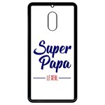 Coque pour smartphone - super papa le seul fond blanc - compatible avec nokia 6 (2018) - plastique - ...