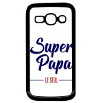 Coque pour smartphone - super papa le seul fond blanc - compatible avec samsung galaxy ace 3 - plastique ...