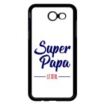 Coque pour smartphone - super papa le seul fond blanc - compatible avec samsung galaxy j3 (2017) - plastique ...