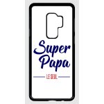 Coque pour smartphone - super papa le seul fond blanc - compatible avec samsung galaxy s9 + - plastique ...