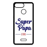 Coque pour smartphone - super papa le seul fond blanc - compatible avec xiaomi redmi 6 - plastique - ...
