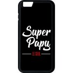 Coque pour smartphone - super papy le seul fond noir - compatible avec apple iphone 6s + - plastique ...