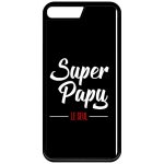 Coque pour smartphone - super papy le seul fond noir - compatible avec apple iphone 7 - plastique - bord ...