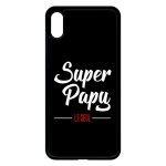 Coque pour smartphone - super papy le seul fond noir - compatible avec apple iphone xs max - plastique ...