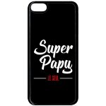 Coque pour smartphone - super papy le seul fond noir - compatible avec apple ipod touch 6 - plastique ...