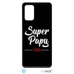 Coque pour smartphone - super papy le seul fond noir - compatible avec samsung galaxy s20 + - plastique ...