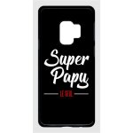 Coque pour smartphone - super papy le seul fond noir - compatible avec samsung galaxy s9 - plastique ...